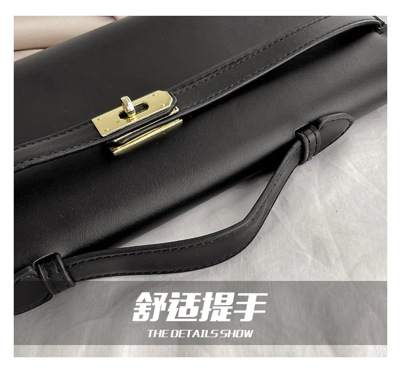 Elegant Classic Leather Handbag For Ladies - With Inner Compartments High Quality By Famous Designer Brand