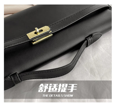 Elegant Classic Leather Handbag For Ladies - With Inner Compartments High Quality By Famous Designer Brand