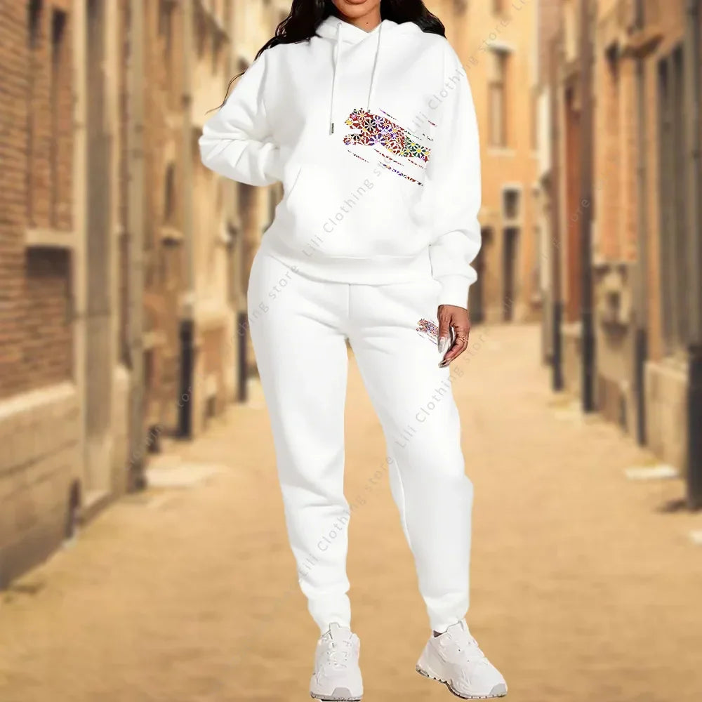 Women TrackSuit Aesthetic Designer Clothes Autumn Winter High quality Hoodies Sweatshirts Sweatpants Sportwear Woman Pants Sets