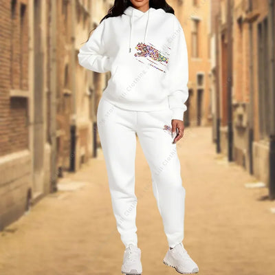 Women TrackSuit Aesthetic Designer Clothes Autumn Winter High quality Hoodies Sweatshirts Sweatpants Sportwear Woman Pants Sets