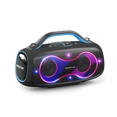 Hopestar Partybox168 Party Speaker 400W Bluetooth 5.4 Wireless Speaker With Subwoofer RGB Lights Karaoke Mic Outdoor Home DJ