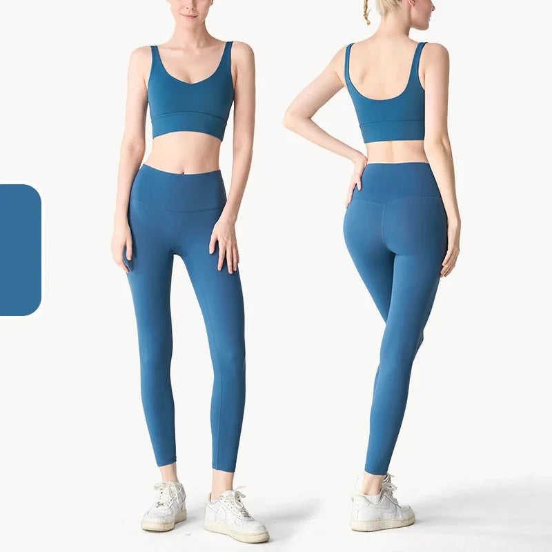 2 Piece Yoga Clothes Women's Tracksuit Athletic Wear Pilates Fitness Yoga Set Tight-fitting Running Underwear Fitness Suit👚👚