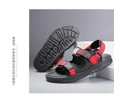 Men Sandals 2024 Trending Men's Luxury Sandals Man Summer 2024 Shiatsu Slippers Flat Sandal Beach Shoes Platform Sandals. Mens