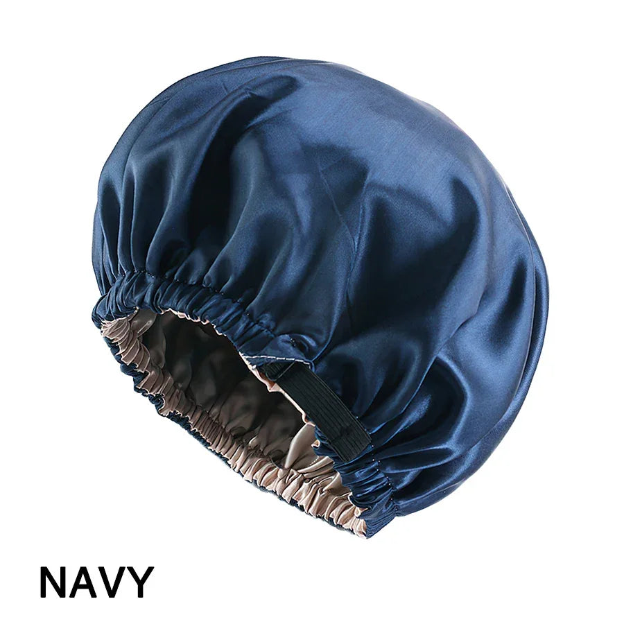 Satin Bonnet Silk Sleep Cap 1Pcs Silk Bonnets For Curly Hair, Reversible Hair Bonnet For Sleeping, Adjustable Bonnets For Women