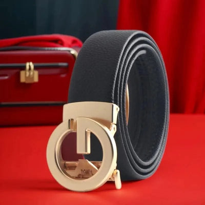 Men's Belt Letter Light Luxury Fashion Real Leather Pants