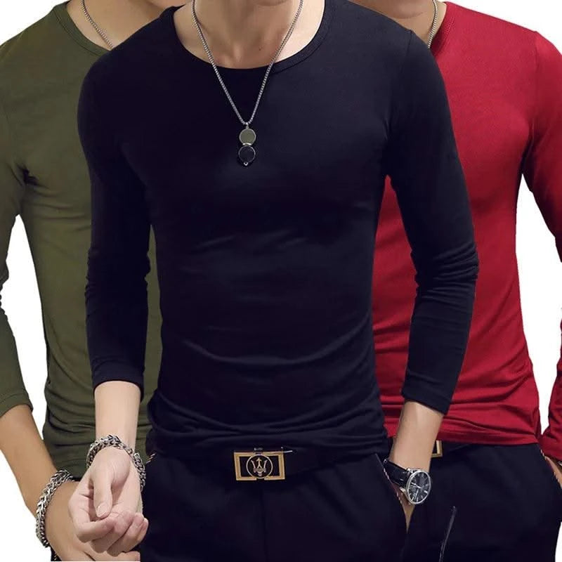 Designer Solid  Long Sleeve T-Shirts Men| Sportswear |Tennis| Fitness| Slim Fit |Tees | Tops