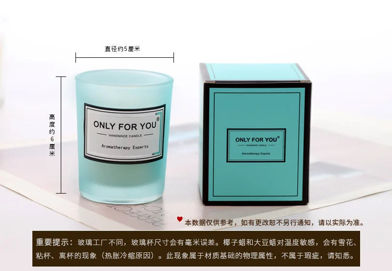 Tiffany Blue Aromatherapy Candle Wedding Return Companion Gift Wrap Fragrance Handmade Soy Wax European Romantic Candle Lamp
