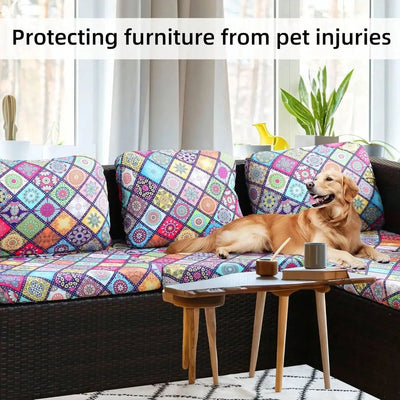 Outdoor Tropical Print Sofa Cushion Covers - Non-Slip Furniture Protectors, Replacement for Individual Seat Cushions
