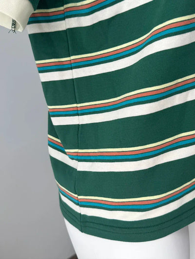 Hirsionsan Polo Neck T Shirt Women Soft Chic Tees 95% Cotton Jumper Clothes Loose Casual Pullover 2025 Summer New Crop Tops