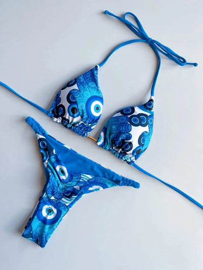 Swimwear Women Leopard Printed Sexy Bikini Set Striped Beachwear Summer Swimsuit Two-pieces Thong Bathing Suit Biquinis
