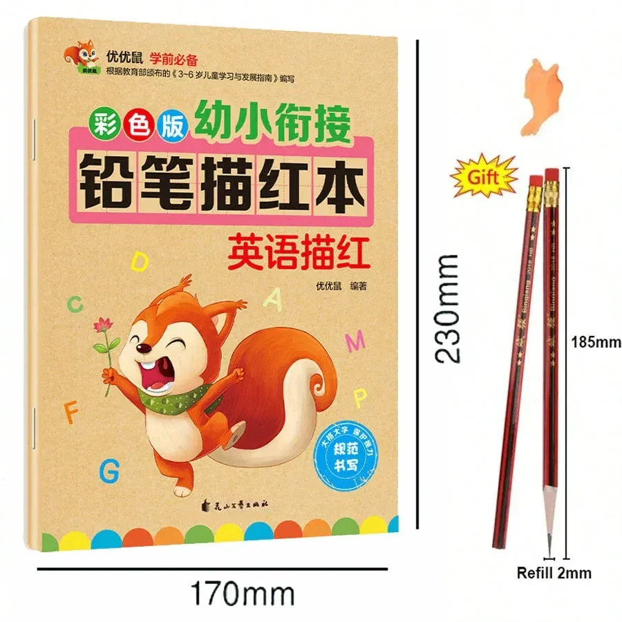 Hot SaleEnglish Excercise Book，Writing Learning English，For Kid Children kindergarten Exercises Calligraphy Practice Book libros
