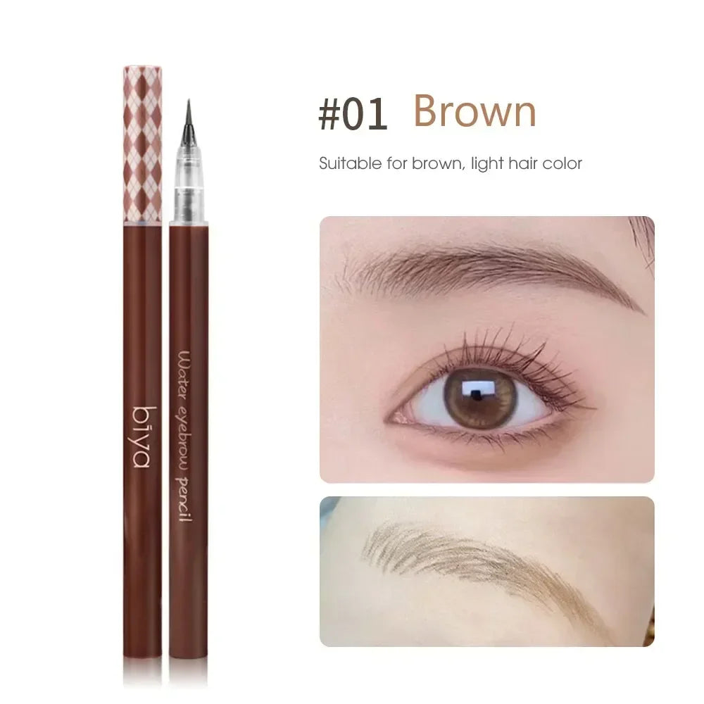 0.01mm Ultra Fine Eyebrows Pencil Waterproof Long Lasting No Blooming Eyeliner Lying Silkworm Pen Easy To Color Eye Makeup Tools