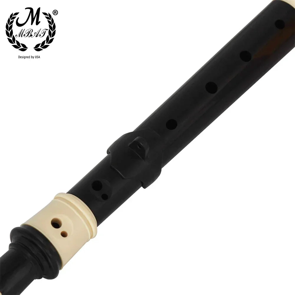 M MBAT ABS Flute Clarinet Recorder Soprano Long Flutes Baroque Recorder Fingering Musical Instrument Accessories Beginner Flute
