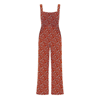 Summer Sexy Sling Jumpsuits Women'S Fashion Printed Loose Pencil Pants Casual Streetwear Elegant Party Female Spaghetti Rompers