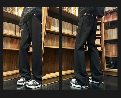 Autumn New Men's Jeans Baggy Straight Wide Leg Male Fashion Vintage Denim Pants Men Youth Popular Brand Streetwear Jean Trousers