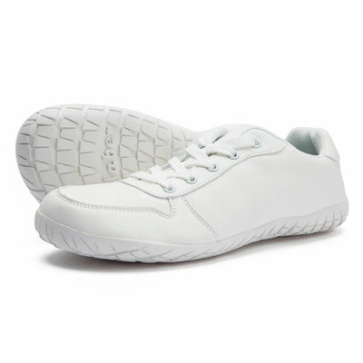 ZZFABER Leather Barefoot Shoes Soft Minimalist Sneakers for Women Men Casual Shoes Unisex Sneakers