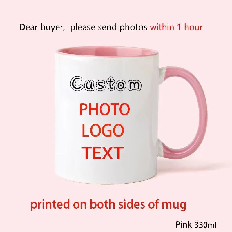 Personalised Coffee Mugs, Tea Cups, Mothers day, Wedding Gift 9 COLOURS
