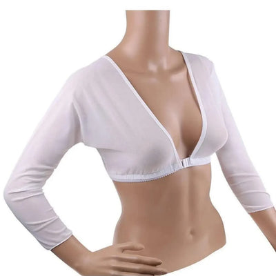 Women Bottom Sleeve Tops Fashion Front Button Long-sleeved T-shirt Mesh Top