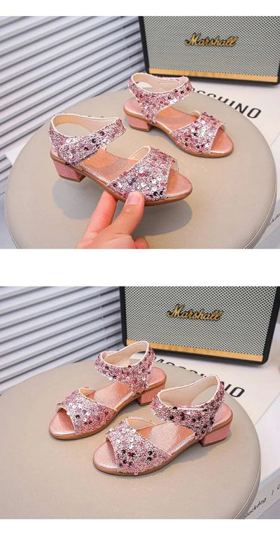 Princess Sandals for Girls | Dance Performance Shoes | Wedding High Heels 2025 Summer New