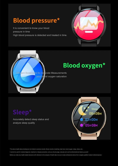 LIGE Women Bluetooth Call Smart Watch HeartRate Blood Pressure Monitoring Smartwatches Waterproof Men Smartwatch For Samsung IOS