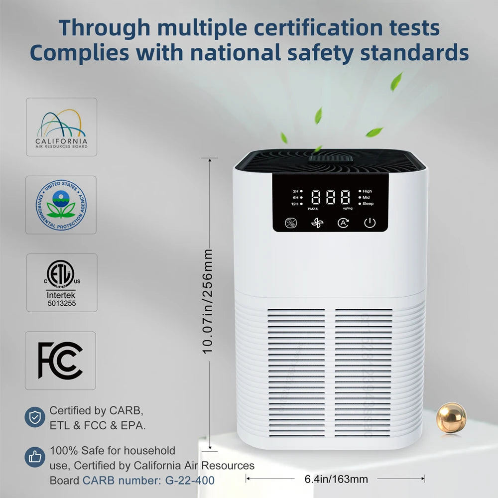 Air Purifier for Home Household Air Purifier Cleaner with Aromatherapy Ions Generator Odor Eliminator HEPA Smoke Air Freshener