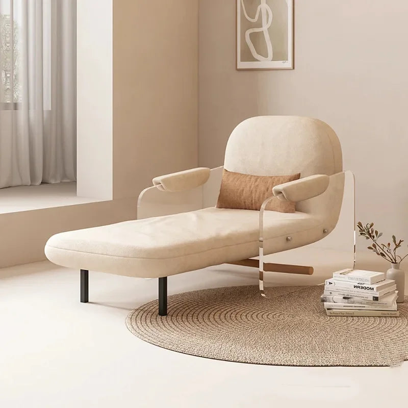 Cream Wind Folding Sofa Bed Single Living Room Small Apartment Dual-purpose Fabric Suspension Sofa Study Folding Bed