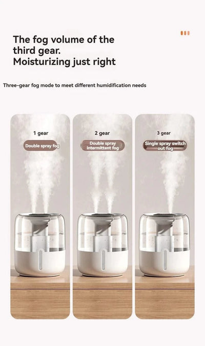 Humidifier 3.8L Large Capacity USB Dual Spray with Night Light Digital Display Aroma Diffuser Home Office Bedroom