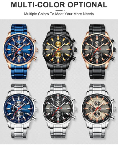 New Watches for Men Top Luxury Brand CURREN Quartz Men’s Watch Sport Waterproof Wrist Watches Chronograph Date Relogio Masculino