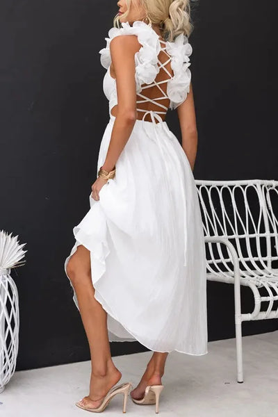 Elegant Women's Long Dresses 2025 New Summer Party White Dresses Vestido Sexys Mujer Verano Feestjurken Y2k Vestidos De Gala