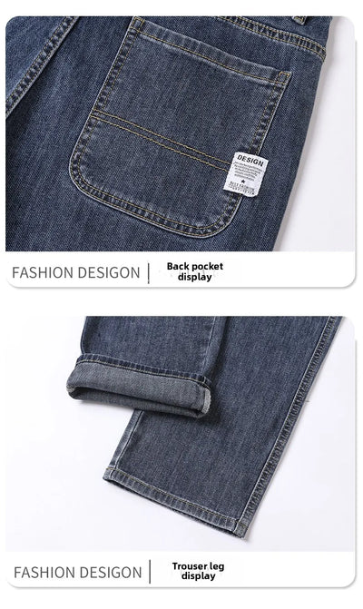 Men's Jeans American High Street Micro-flared Jeans Summer Slim Fashion Brand Pants Retro Washed Straight Pants 2025