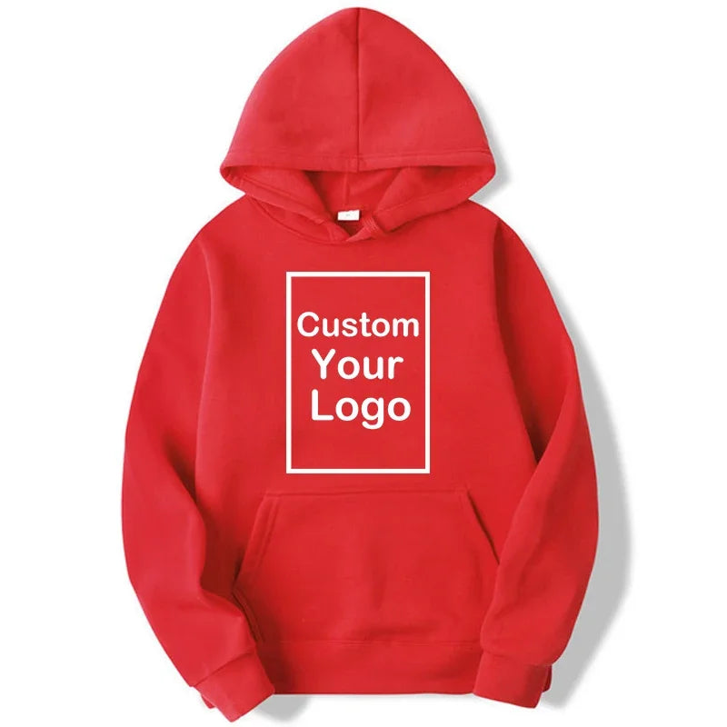 Men's and women's sports hooded sweatshirts, fashionable casual sweaters, customized, long sleeved, outdoor