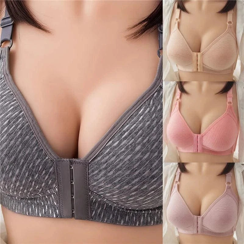 Front Buckle Thin Sexy Lingeries Women Bras Plus Size Breathable Vest Front Fastener  Women's Underwear New