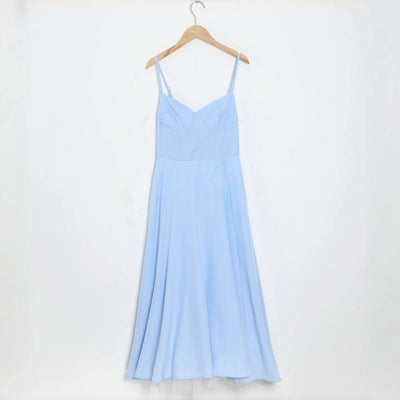 Women's Summer Long Dresses Elegant Lady Maxi Dress O-Neck Blue Dress High Waist Party Dresses for Female Sexy Hoilday Sundress