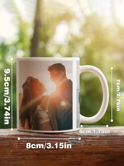 1pc Custom Photo Mug - Personalized Coffee Mug with Photo, Unique Gift for Anniversary, Valentine's, Housewarming, Mother's Day,