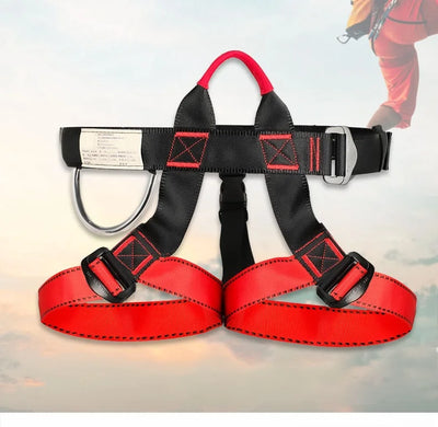 Professional Outdoor Harness Rock Climbing Half-Body Harnesses Waist Support Safety Belt Aerial Survival Mountain Tools