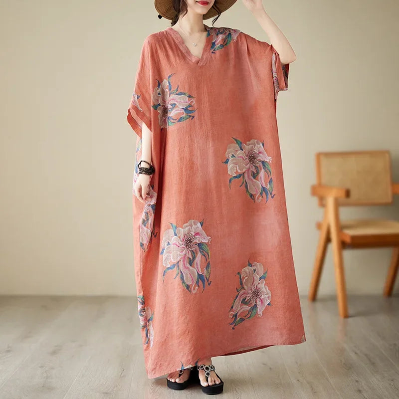 Summer Dress for Women Clothing Streetwear Ethnic Style Bohemian Beach Vintage Clothes Casual Fashion Harajuku Loose Streetwear