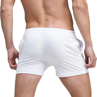 Men's Running Workout Active Shorts Cotton Gym Training Lounge Sleep Bottoms Elastic Waist Casual Pajama Pocket Jogger Home Wear