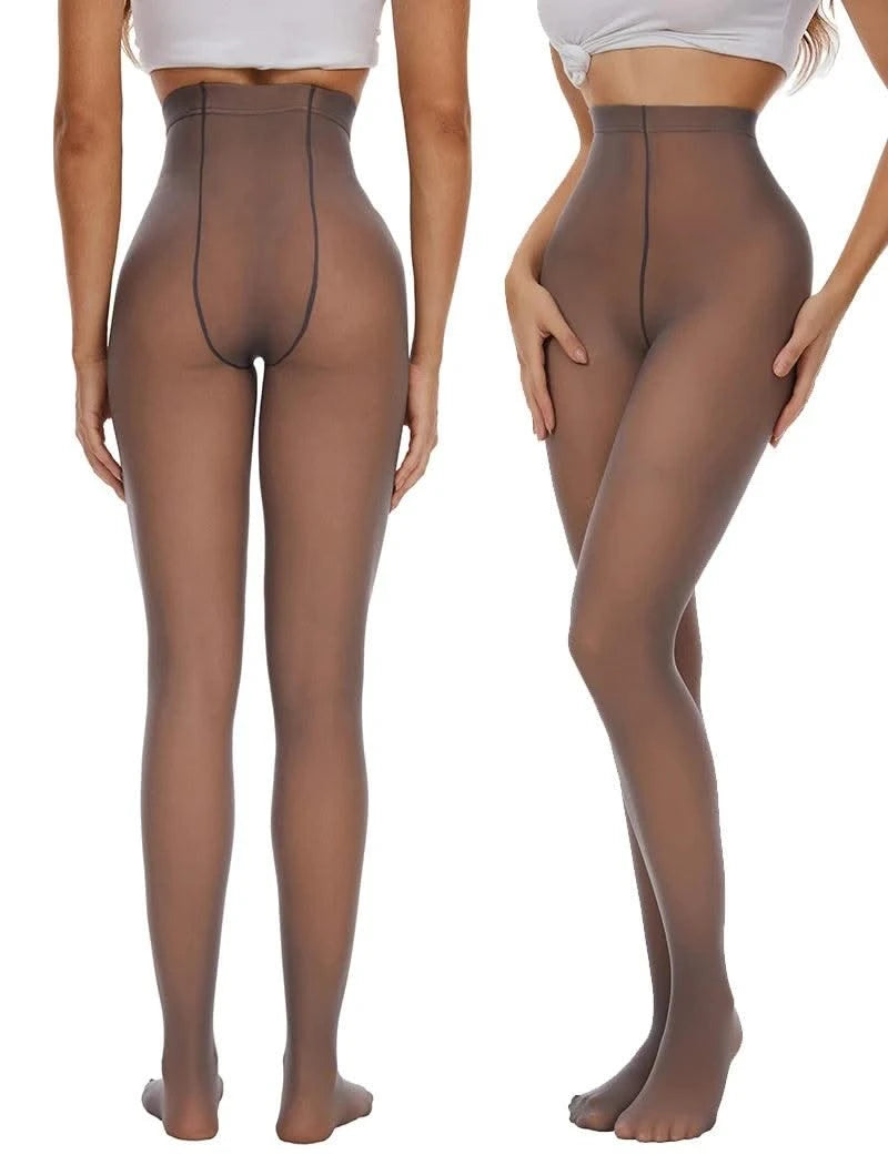 Women Thermal Underwear Pants Fleece Lined High Waisted Leggings Keep Warm Winter Pant Tummy Control Yoga Hiking Running Tights