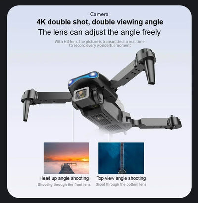 New E99Pro RC Drone 4K Professinal With Wide Angle Dual HD Camera Foldable RC Helicopter 5G WIFI FPV Height Hold Apron Sell