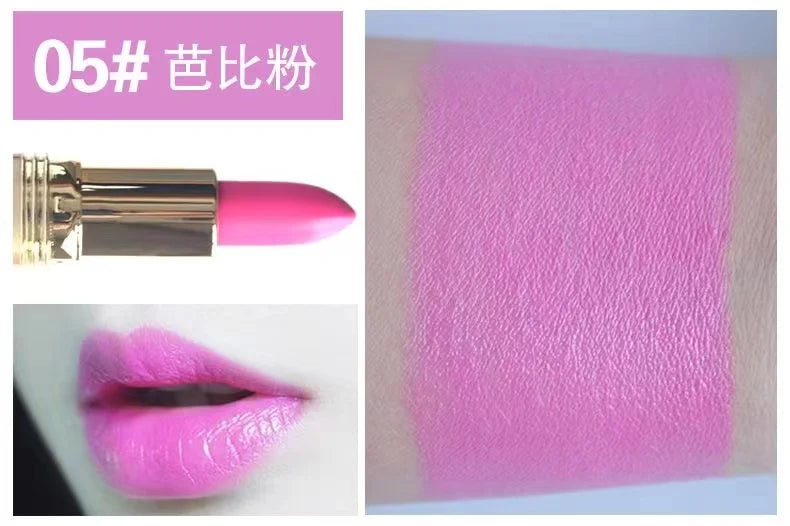 Pink Matte Lipstick Waterproof 24 hours Long Lasting Red Lipsticks Resistant Rose Lip Tint Velvet Lipstic Cosmetic Women Makeup