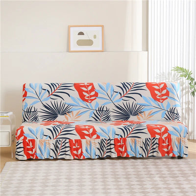 Print Armless Sofa Bed Cover With Skirts Without Armrest Elastic Folding Furniture home Decoration Bench Cover