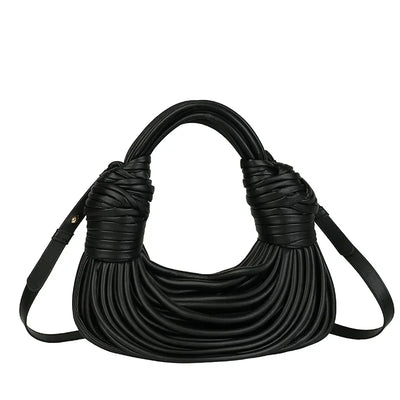 Handbags for Women Gold Luxury Designer Handwoven Noodle Bags Rope Knotted Pulled Silver Evening Clutch Chic Holder Container