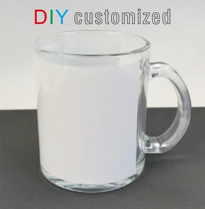 DIY Customized 320ML 11oz Glass Mug Personalized Mugs Coffee Milk Cup Creative Present Cute Gift Print Picture Photo LOGO Text