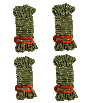 Camping Guylines Ropes for Tent Tarp,Climbing,Hiking Backpacking Outdoor Guy Lines Tent Cords Lightweight Camping Rope
