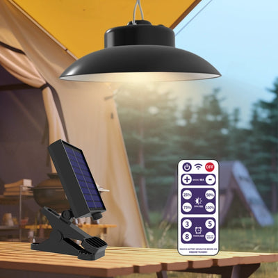 Solar Powered Patio Umbrella Light IP65 Waterproof LED Umbrella Lights Power Display Clip-On Umbrella Lamp for Garden Decoration