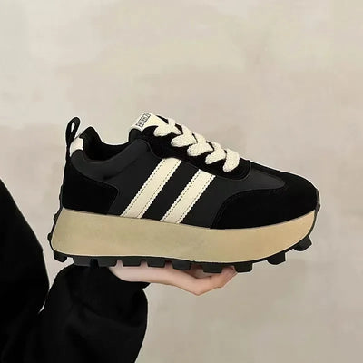 Women Sneakers Fashion Designer Platform Shoe Height Increasing Casual Sport Shoes for Women Lace Up Vulcanize Shoes Tenis Mujer