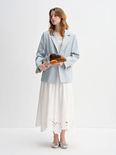 DUSHU Women's Light and Simple Commuting One-button Silhouette Suit 2025 Autumn New Casual Simple Short Jacket 25DS83087