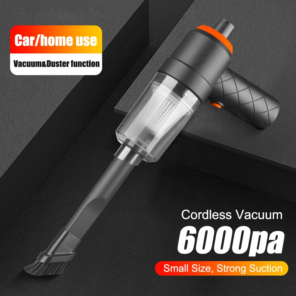 Portable Car Vacuum Cleaner 6000PA 120W Mini Wireless Cleaner Handheld Auto Vacuums Home & Car Dual Use Vacuum Cleaners