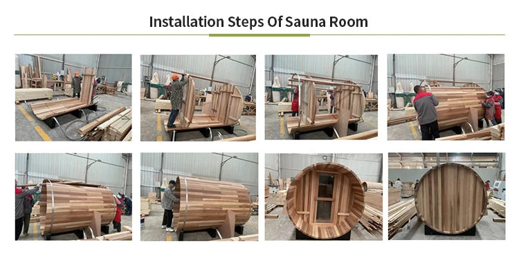 Panoramic Glass Luxury Barrel Sauna Outdoor 4-6 People Use Customize Sauna Room for Spa