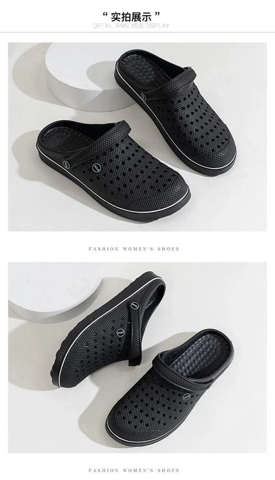 Men's Flat-Soled Clogs Are Breathable, Comfortable, Non-Slip, Wear-Resistant, Casual and Versatile, Daily Home Outing Work Shoes